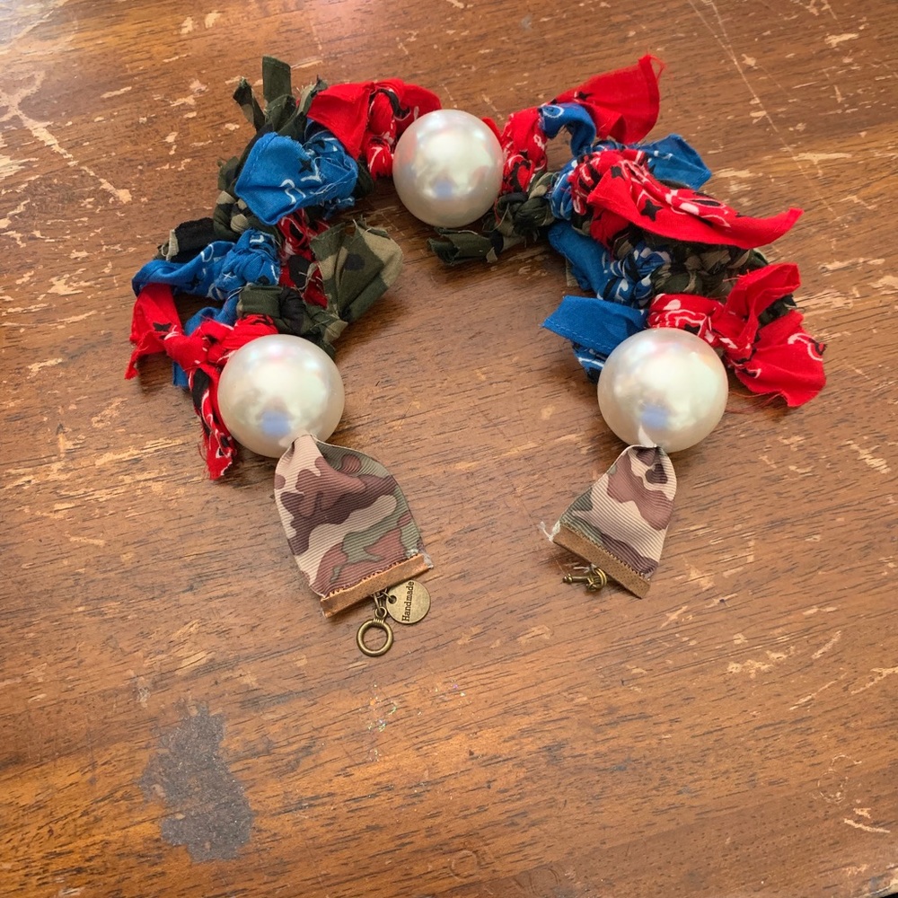 Handmade Camouflaged bandanna theme choker